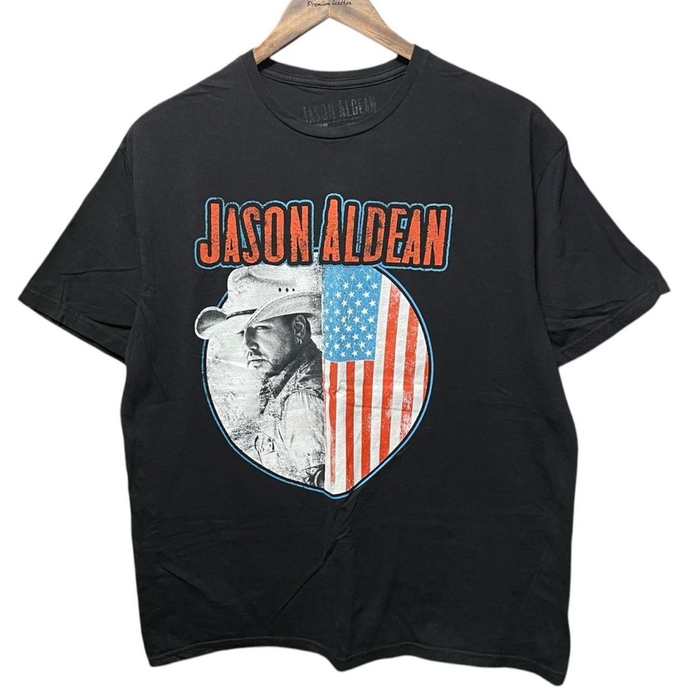 2022 Jason Aldean rock ‘n’ roll cowboy tour graphic music country concert shirt
